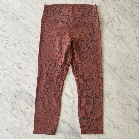 Lululemon 23" High Waist Cropped Leggings Size 8 - Picture 1 of 4